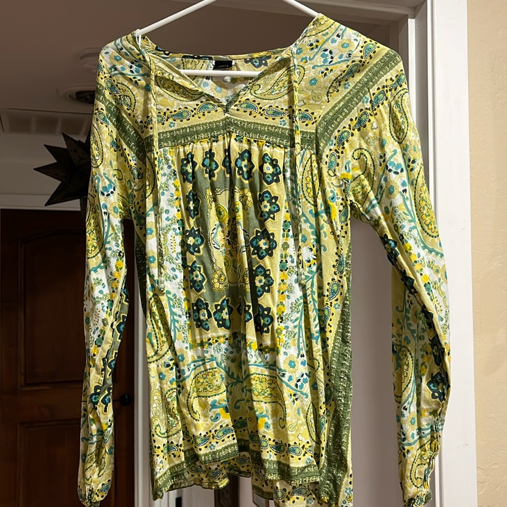 Long sleeve boho blouse